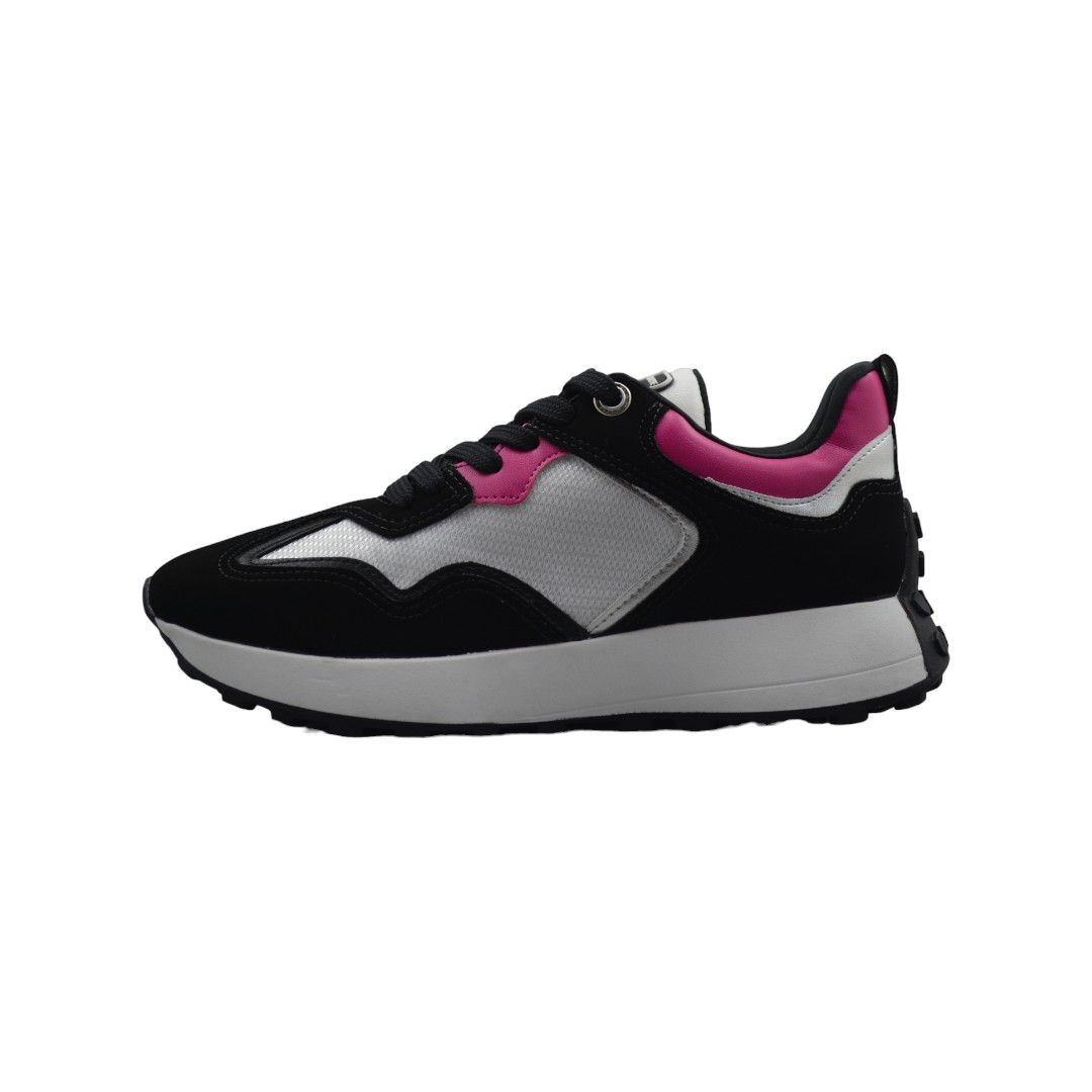 Articulo 2006<br>ZAPATILLA URBANA – VIA MARTE – 36/40<br>Color 01089 NEGRO / FUCSIA <br> <span class='titulo_secundario' style='background-color:white;color:black;margin-top:7px; margin-bottom:0px;font-size:20px;'>Precio del Par</span>