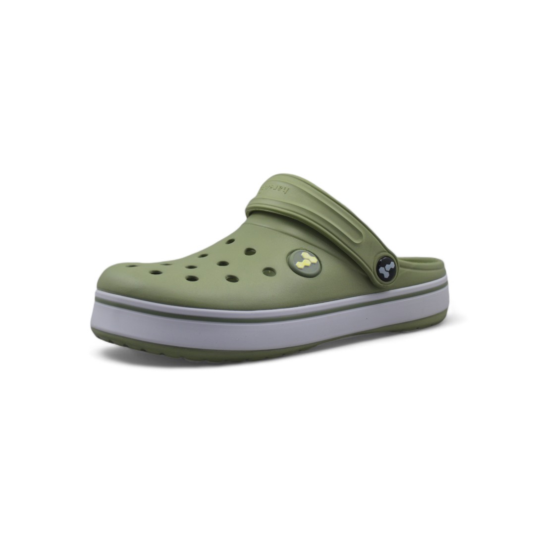 Articulo 393<br>CROCS CON BANDA – 35/40 – 241D<br>Color 325 VERDE OLIVA <br> <span class='titulo_secundario' style='background-color:white;color:black;margin-top:7px; margin-bottom:0px;font-size:20px;'>Precio del Par</span>