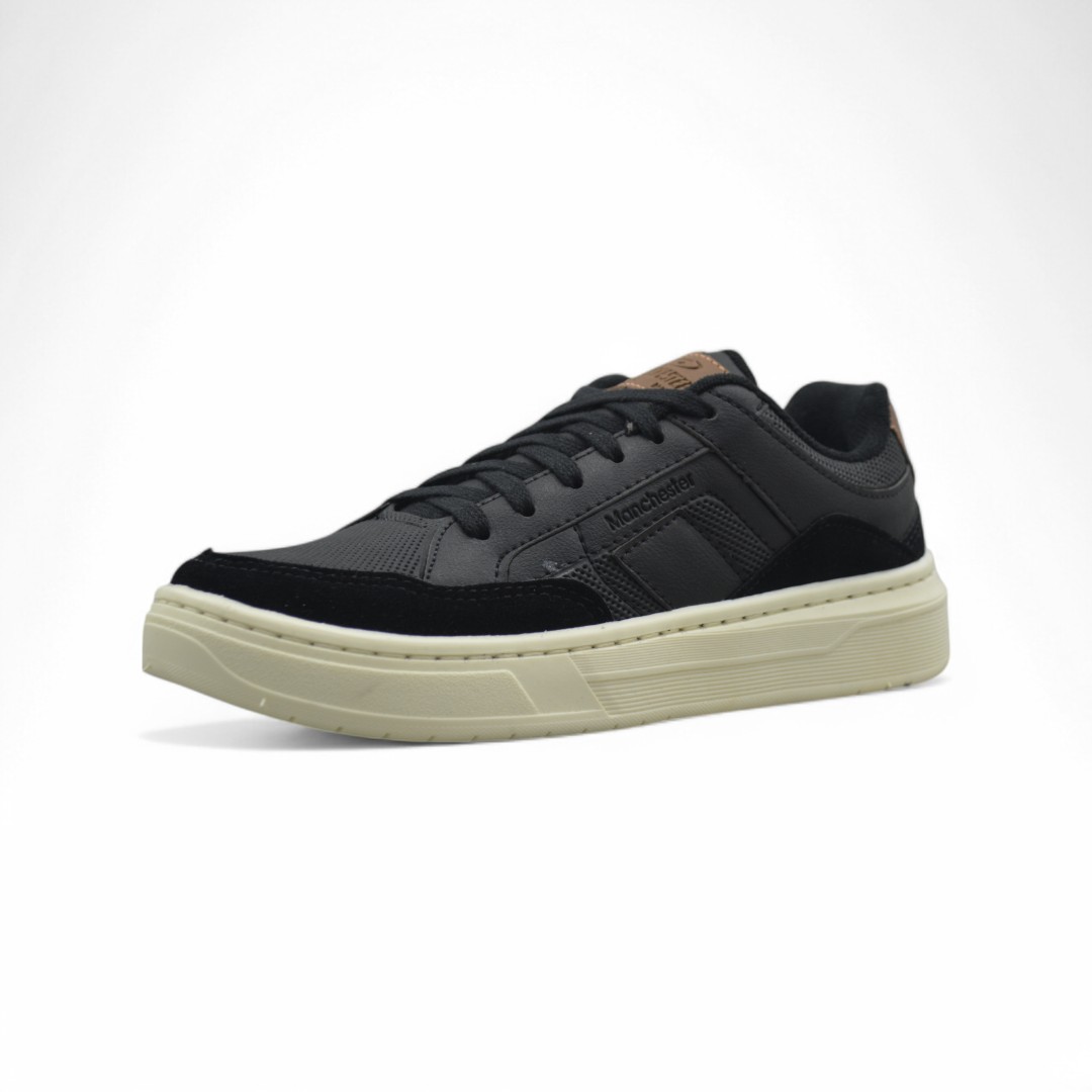  Articulo 2574<br>ZAPATILLA URBANA – MANCHESTER – 36/39<br>Color 001 NEGRO <br> <span class='titulo_secundario' style='background-color:white;color:black;margin-top:7px; margin-bottom:0px;font-size:20px;'>Precio del Par</span>