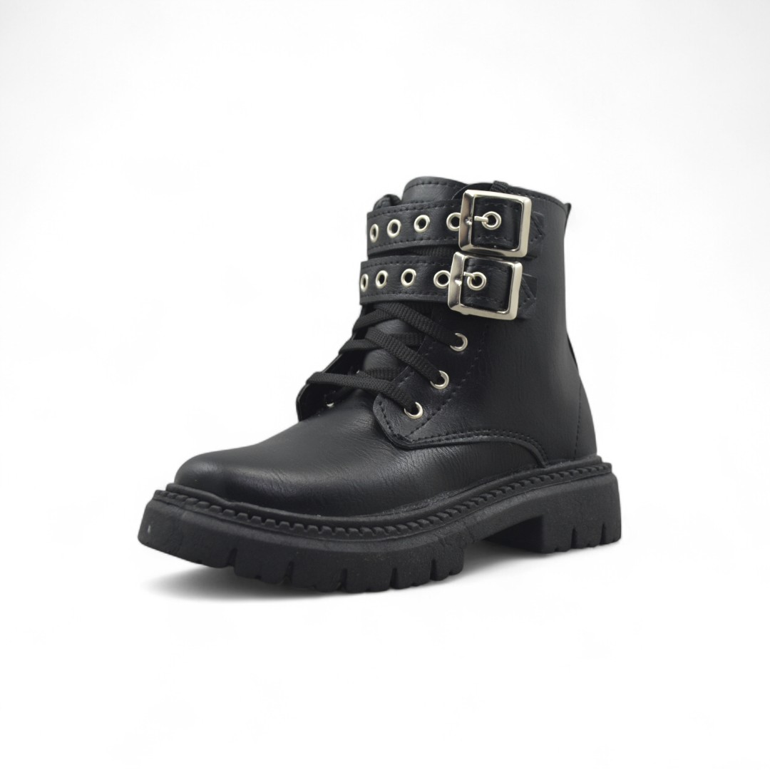  Articulo 2571<br>BORCEGO NIÑA – 27/35 – 600 <br>Color 001 NEGRO <br> <span class='titulo_secundario' style='background-color:white;color:black;margin-top:7px; margin-bottom:0px;font-size:20px;'>Precio del Par</span>