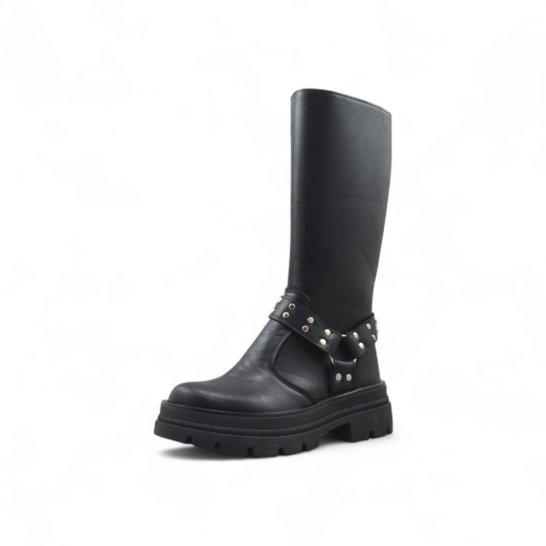  Articulo 2614<br>BOTA NIÑA – 27/26 – MILI <br>Color 001 NEGRO <br> <span class='titulo_secundario' style='background-color:white;color:black;margin-top:7px; margin-bottom:0px;font-size:20px;'>Precio del Par</span>