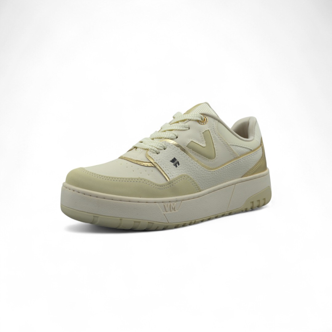  Articulo 2670<br>ZAPATILLA URBANA – VIA MARTE – 36/40<br>Color 01326 MARFIL/ORO <br> <span class='titulo_secundario' style='background-color:white;color:black;margin-top:7px; margin-bottom:0px;font-size:20px;'>Precio del Par</span>