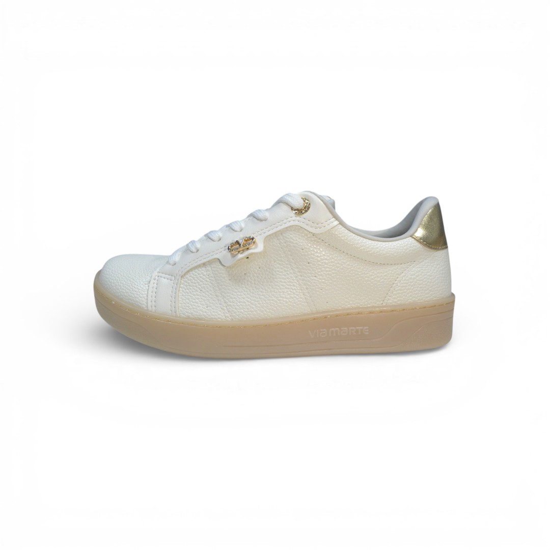  Articulo 2802<br>ZAPATILLA URBANA – VIA MARTE – 35/40<br>Color 01327 BLANCO/ORO <br> <span class='titulo_secundario' style='background-color:white;color:black;margin-top:7px; margin-bottom:0px;font-size:20px;'>Precio del Par</span>