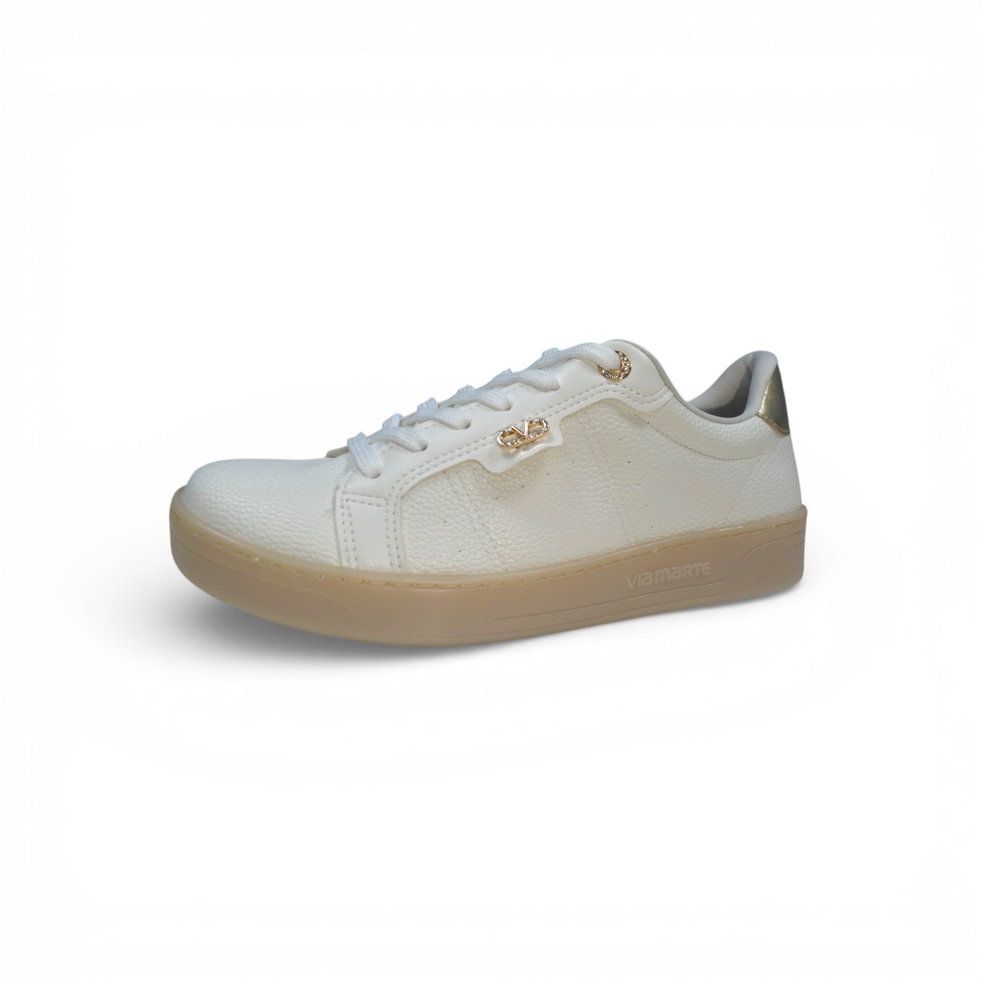 Articulo 2802<br>ZAPATILLA URBANA – VIA MARTE – 35/40<br>Color 01327 BLANCO/ORO <br> <span class='titulo_secundario' style='background-color:white;color:black;margin-top:7px; margin-bottom:0px;font-size:20px;'>Precio del Par</span>