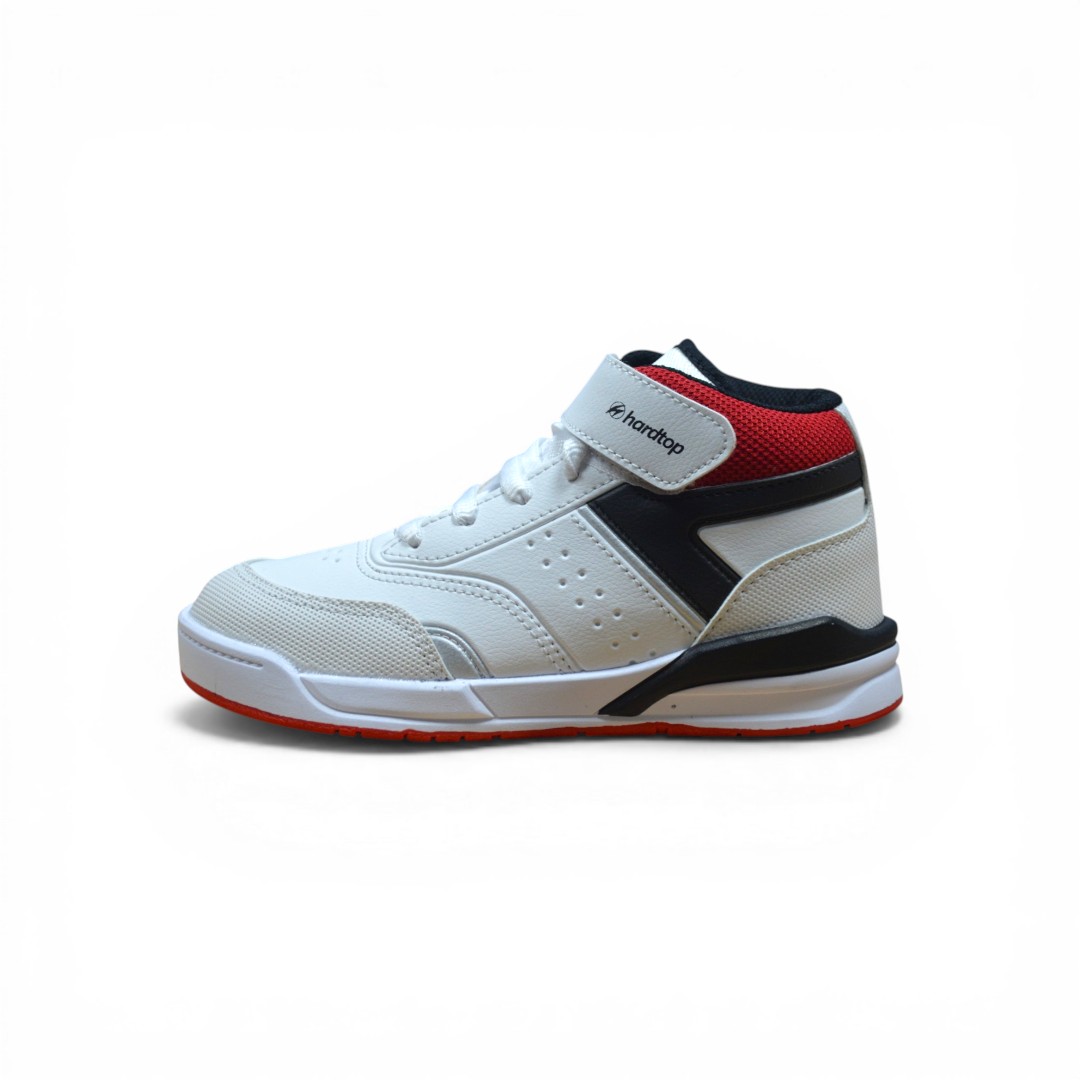 Articulo 2814<br>ZAPATILLA URBANA – HARD TOP – 29/35<br>Color 01108 BLANCO / ROJO <br> <span class='titulo_secundario' style='background-color:white;color:black;margin-top:7px; margin-bottom:0px;font-size:20px;'>Precio del Par</span>