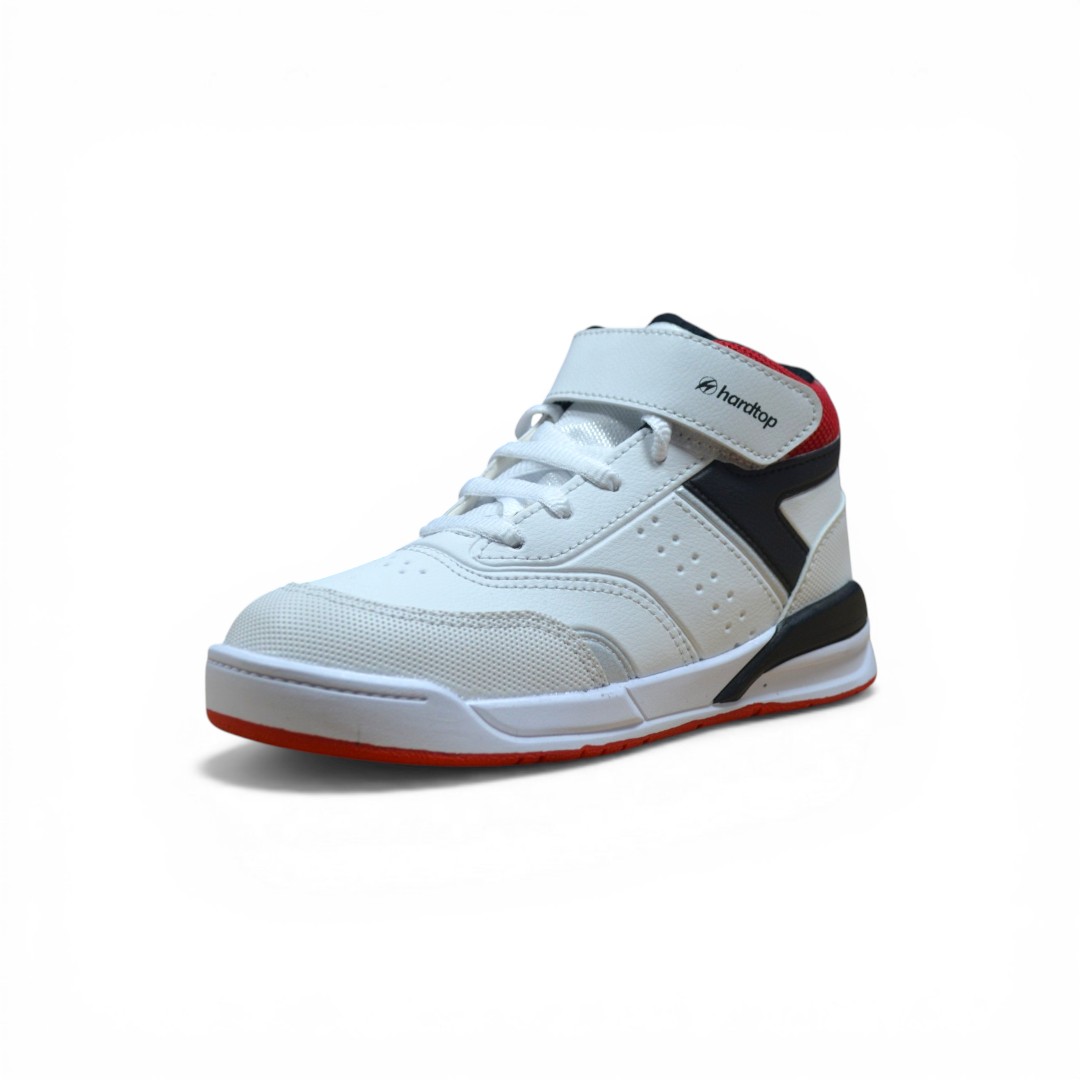  Articulo 2814<br>ZAPATILLA URBANA – HARD TOP – 29/35<br>Color 01108 BLANCO / ROJO <br> <span class='titulo_secundario' style='background-color:white;color:black;margin-top:7px; margin-bottom:0px;font-size:20px;'>Precio del Par</span>