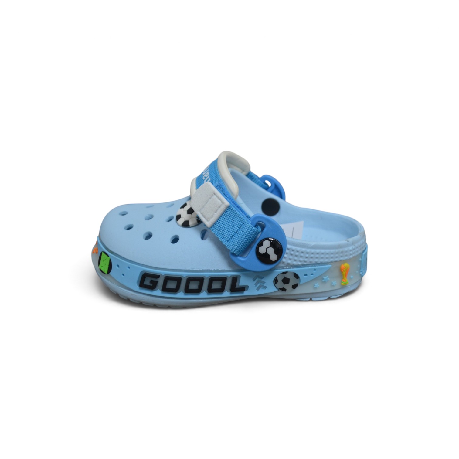 Articulo 2683<br>CROCS CON ABROJO 25/34 – 208 ABROJO<br>Color 814 CELESTE <br> <span class='titulo_secundario' style='background-color:white;color:black;margin-top:7px; margin-bottom:0px;font-size:20px;'>Precio del Par</span>