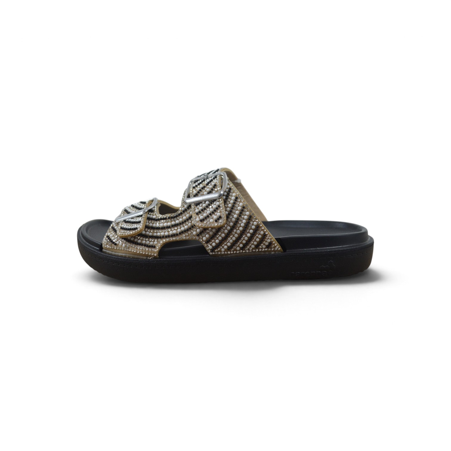 Articulo 2896<br>SANDALIA DAMA – 35/40 – HARENA<br>Color 80001 NEGRO/PERLA <br> <span class='titulo_secundario' style='background-color:white;color:black;margin-top:7px; margin-bottom:0px;font-size:20px;'>Precio del Par</span>